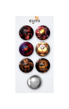 Five Nights At Freddy's Foxy The Pirate Fox Oyun Ve Freddy Fazbear Oyun 6'lı Metal Rozet Seti 58mm İğneli Buton Çanta Yaka Rozeti Çok Renkli Five Nights At Freddy's Foxy The Pirate Fox Oyun Ve Freddy Fazbear Oyun 6'lı Metal Rozet Seti 58mm İğneli Buton Çanta Yaka Rozeti Çok Renkli