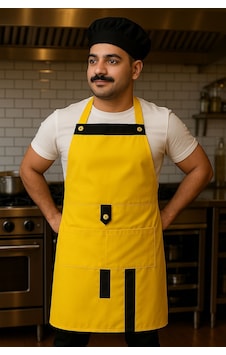 Boydan Askılı, Cepli, Servis Önlüğü 5 Adet Sarı Boydan Askılı, Cepli, Servis Önlüğü 5 Adet Sarı
