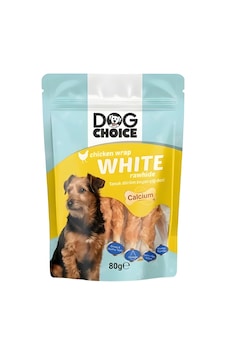 Dog Choice Kalsiyumlu Tavuk Dürüm Beyaz Çiğ Deri Köpek Ödül Maması 80g Dog Choice Kalsiyumlu Tavuk Dürüm Beyaz Çiğ Deri Köpek Ödül Maması 80g