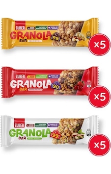 Züber Granola Bar Deneme Paketi 15 x 25 G Züber Granola Bar Deneme Paketi 15 x 25 G