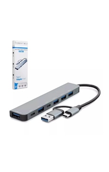 Gabble Gab-ty701 Type-c Hub 2xtype-c 4xusb 7ın1 Gr Gabble Gab-ty701 Type-c Hub 2xtype-c 4xusb 7ın1 Gr