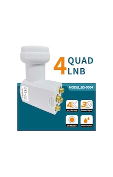 Gees Global Uydu Lnb Quad 4 Çıkış 0.1db 4k Ultra Hd Universal Gbzs
