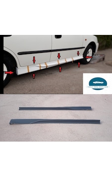 Hyundai Accent Era Marşpiyel Takımı 3 Boyasız Ham Siyah Fiberclass