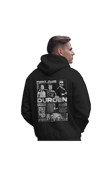 Sevbano Fight Club Tyler Durden Film Baskılı Unisex Oversize Premium Hood Siyah Sevbano Fight Club Tyler Durden Film Baskılı Unisex Oversize Premium Hood Siyah