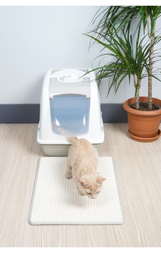 40x55 Cm Kedi Tuvalet Önü Paspası Kedi Kumu Paspası Kedi Matı Beyaz