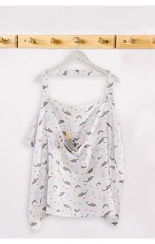 Unicorn Fish Muslin Bebek Emzirme Önlüğü