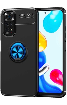 Xiaomi Redmi Note 11s Global Kılıf Zore Ravel Silikon Kapak Siyah-Mavi Xiaomi Redmi Note 11s Global Kılıf Zore Ravel Silikon Kapak Siyah-Mavi