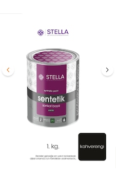 Stella Son Kat Yağlı Boya Sentetik 1 Kg Kahverengi 0.75 L