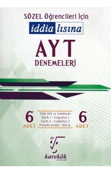 İddialısına AYT Denemeleri Sözel- Karekök Eğitim Yayın İddialısına AYT Denemeleri Sözel- Karekök Eğitim Yayın