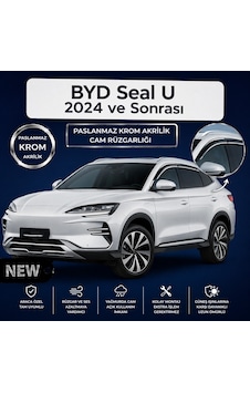 Paslanmaz Krom Akrilik Cam Rüzgarlığı Byd Seul Seal U 2024 Ve Sonrası İle Uyumlu Paslanmaz Krom Akrilik Cam Rüzgarlığı Byd Seul Seal U 2024 Ve Sonrası İle Uyumlu
