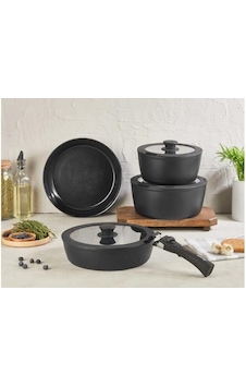 Bondy Amercook Seramik 8 Parça Black Tencere Seti Bondy Amercook Seramik 8 Parça Black Tencere Seti