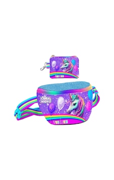 Coral High Kız Çocuk Mor Simli Unicorn Desenli Bel Çantası Ve Bozuk Para Cüzdanı Set Çok Renkli Coral High Kız Çocuk Mor Simli Unicorn Desenli Bel Çantası Ve Bozuk Para Cüzdanı Set Çok Renkli