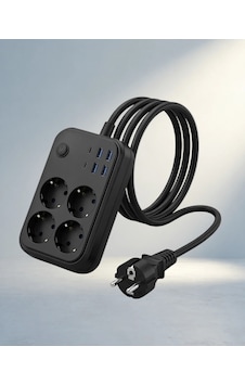 Güvenli Enerji Yönetimi İle Çoklu Priz 4 Soket 2 Type-c Usb Güvenli Enerji Yönetimi İle Çoklu Priz 4 Soket 2 Type-c Usb