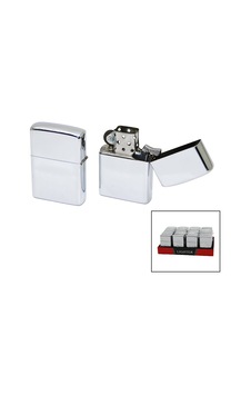 Klasik Zippo Çakmak - Gümüş Renkli - Rüzgara Dayanıklı