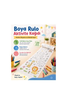 1,50 Metre Boya Rulo Aktivite Kağıdı Çocuklar İçin Boyama Ve Etkinlik Kağıdı