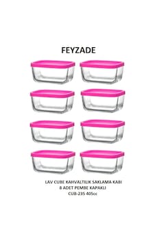 Feyzade Cube Kahvaltılık Saklama Kabı Seti 8 Adet 405cc Cub-235 Karışık