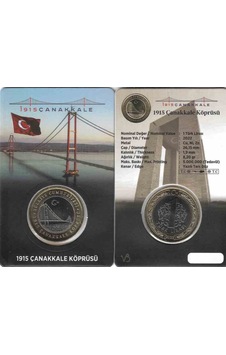Emir Collectıon 2022 Yılı Çanakkale Köprüsü Hatıra 1 Türk Lirası Özel Kitinde Emir Collectıon 2022 Yılı Çanakkale Köprüsü Hatıra 1 Türk Lirası Özel Kitinde