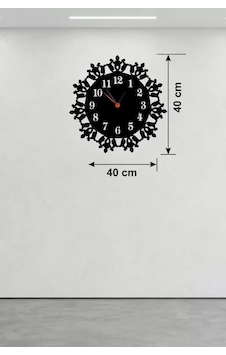 Klasik Floral Desenli Ahşap Duvar Saati - 40x40 Cm Vintage Tasarım Diğer Klasik Floral Desenli Ahşap Duvar Saati - 40x40 Cm Vintage Tasarım Diğer