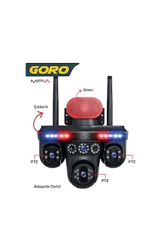 Mpıa Goro 16 Mp 4 Lensli 3 Ptz Dijital Zoom Wi-fi Güvenlik İp Kamera Mpıa Goro 16 Mp 4 Lensli 3 Ptz Dijital Zoom Wi-fi Güvenlik İp Kamera