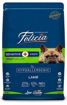 Felicia Az Tahıllı Kuzu Etli Small Mini Yetişkin Köpek Maması 2 x 3 KG Felicia Az Tahıllı Kuzu Etli Small Mini Yetişkin Köpek Maması 2 x 3 KG
