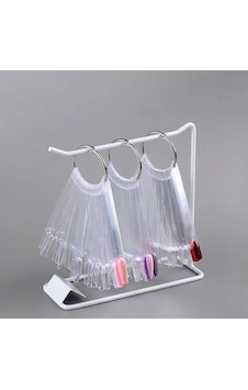 Metal Tırnak Renk Kartelası Standı Beyaz Masaüstü Stand Metal Tırnak Renk Kartelası Standı Beyaz Masaüstü Stand