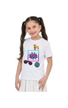 Erdem Kıds Unisex 90'lar Temalı Baskılı Pamuklu Basic T-shirt Beyaz Beyaz Erdem Kıds Unisex 90'lar Temalı Baskılı Pamuklu Basic T-shirt Beyaz Beyaz