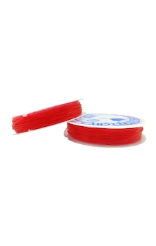 Kırmızı Misina 1.0 Mm Esnek Silikon El İşi Takı Aksesuar Misinası - 1 Adet