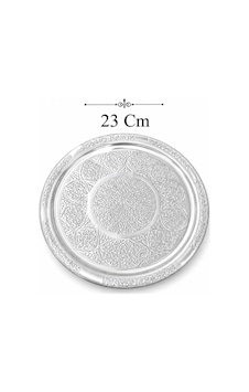 Gül Mutfak 23 Cm Paslanmaz Çelik Krom Sunum Tepsisi, Yuvarlak İşlemeli Servis Tabağı Inox Gül Mutfak 23 Cm Paslanmaz Çelik Krom Sunum Tepsisi, Yuvarlak İşlemeli Servis Tabağı Inox