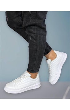 Sneakers Bağcıklı Casual Erkek Ayakkabı Legan-018 Beyaz Sneakers Bağcıklı Casual Erkek Ayakkabı Legan-018 Beyaz