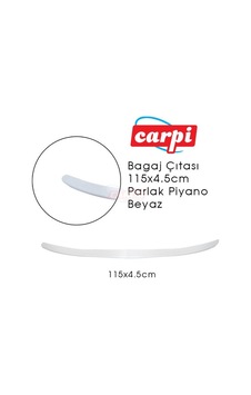 Carpi Ergonomik Bagaj Çıtası 115X4.5cm Parlak Piyano Beyaz Carpi Ergonomik Bagaj Çıtası 115X4.5cm Parlak Piyano Beyaz