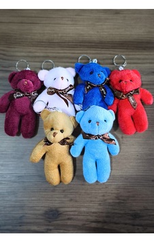 Peluş Ayıcık Anahtarlık Ve Çanta Süsü Hediyelik 12cm Boy 6 Adet Peluş Ayıcık Anahtarlık Ve Çanta Süsü Hediyelik 12cm Boy 6 Adet