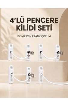 Maesko Ev Tipi Pencere Güvenlik Ve Emniyet Kilidi 4 Adet Set Maesko Ev Tipi Pencere Güvenlik Ve Emniyet Kilidi 4 Adet Set