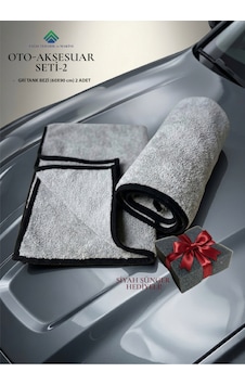 Oto Aksesuar Seti-2 ADET 60X90 cm GRİ TANK BEZİ