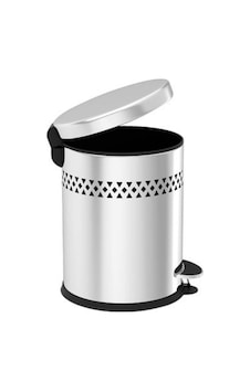 Dlk-5 5 Lt Pedallı Krom Cop Kovası 430 Gri