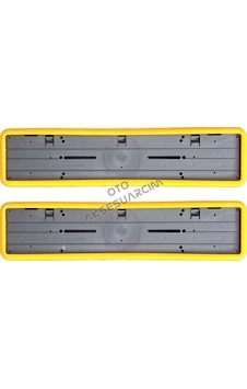 Çerçeveli Plakalık Plaka Altlığı Sarı 2& 39li
