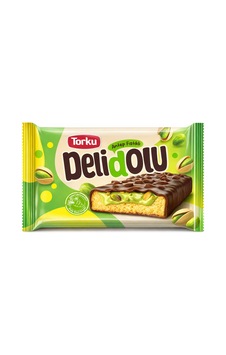 Delidolu Sütlü Çikolata Kaplamalı Antep Fıstıklı Dolgulu Bisküvi 24 Adet