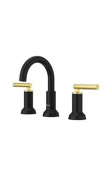 Pfister Capistrano Banyo Lavabo Bataryası, 8 İnç Yaygın, 2 Saplı, 3 Delikli, Mat Siyah Ve Fırçalanmış Altın Kaplama, Lf049csobbg Pfister Capistrano Banyo Lavabo Bataryası, 8 İnç Yaygın, 2 Saplı, 3 Delikli, Mat Siyah Ve Fırçalanmış Altın Kaplama, Lf049csobbg