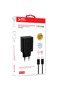 45w Süper Hızlı 2.0 Type-c Adaptör + Type-c To Type-c Kablo Süper Fast Şarj Seti Mt 1745