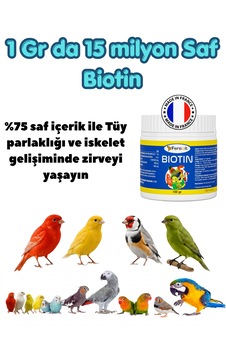 Biotin %75 Saf Biotin 15 Milyon Güç - Kuşlar İçin Tüy, Deri Ve Gaga Bakım Vitamini B7 100 Gr Biotin %75 Saf Biotin 15 Milyon Güç - Kuşlar İçin Tüy, Deri Ve Gaga Bakım Vitamini B7 100 Gr