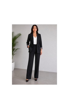 Gül&can Butik İkili Pantolon Ceket Takimi Siyah