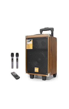 8 Inç Bluetooth Hoparlör Fm Radyo Usb, Tf, Aux, Çift Mikrofon, Kumandalı Ahşap - Bq8 8 Inç Bluetooth Hoparlör Fm Radyo Usb, Tf, Aux, Çift Mikrofon, Kumandalı Ahşap - Bq8