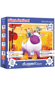 Düşyeri Oyun 4'Ü Bir Arada Puzzle 126 Parça Dünya Öyküleri Yapboz