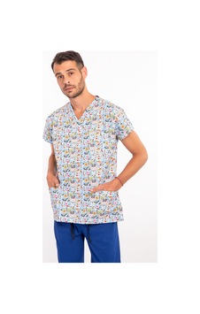 Unisex Master Likra Doktor Desenli Pamuklu Likralı Scrubs Tek Üst Üniforma Karışık Karışık Unisex Master Likra Doktor Desenli Pamuklu Likralı Scrubs Tek Üst Üniforma Karışık Karışık