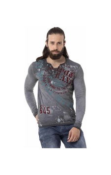 Cipo & Baxx Erkek Uzun Kollu Vintage Baskılı Sweatshirt Cl512 Gri Cipo & Baxx Erkek Uzun Kollu Vintage Baskılı Sweatshirt Cl512 Gri