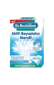 Dr. Beckmann Aktif Beyazlatıcı Mendil 15'li Dr. Beckmann Aktif Beyazlatıcı Mendil 15'li