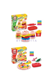 Pizza Seti Oyun Hamuru 150 gr + Hamburger Seti Oyun Hamuru 150 g Pizza Seti Oyun Hamuru 150 gr + Hamburger Seti Oyun Hamuru 150 g