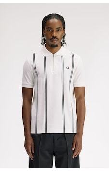 Fred Perry M2419 Vertical Stripe Erkek Polo Tişört Beyaz Fred Perry M2419 Vertical Stripe Erkek Polo Tişört Beyaz