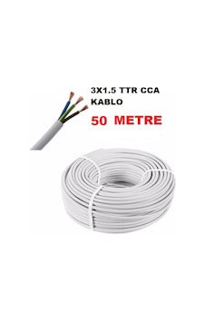50 Metre 3X1.5 Mm Cca Ttr Çok Telli Elektrik Kablosu 50 Metre 3X1.5 Mm Cca Ttr Çok Telli Elektrik Kablosu