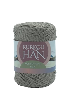 Kürkçü Han Makrome Mix 200gr 120m El Örgü İpi Gri-bej Kürkçü Han Makrome Mix 200gr 120m El Örgü İpi Gri-bej