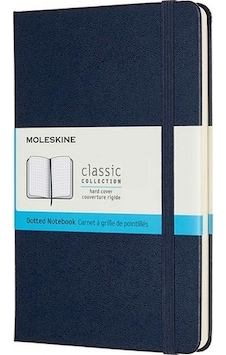 Moleskine Sert Kapak Defter Safir Mavi Noktalı - 13x21 - 5437